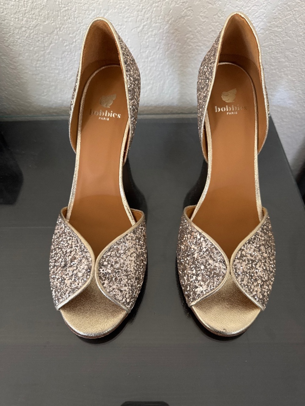 Bobbie’s Samba heels in glitter